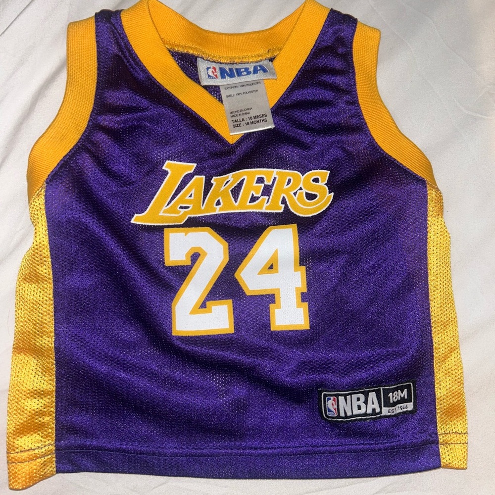 Kobe bryant 24 Lakers authentic Jersey kids